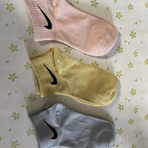 Nike Pink yellow gray socks